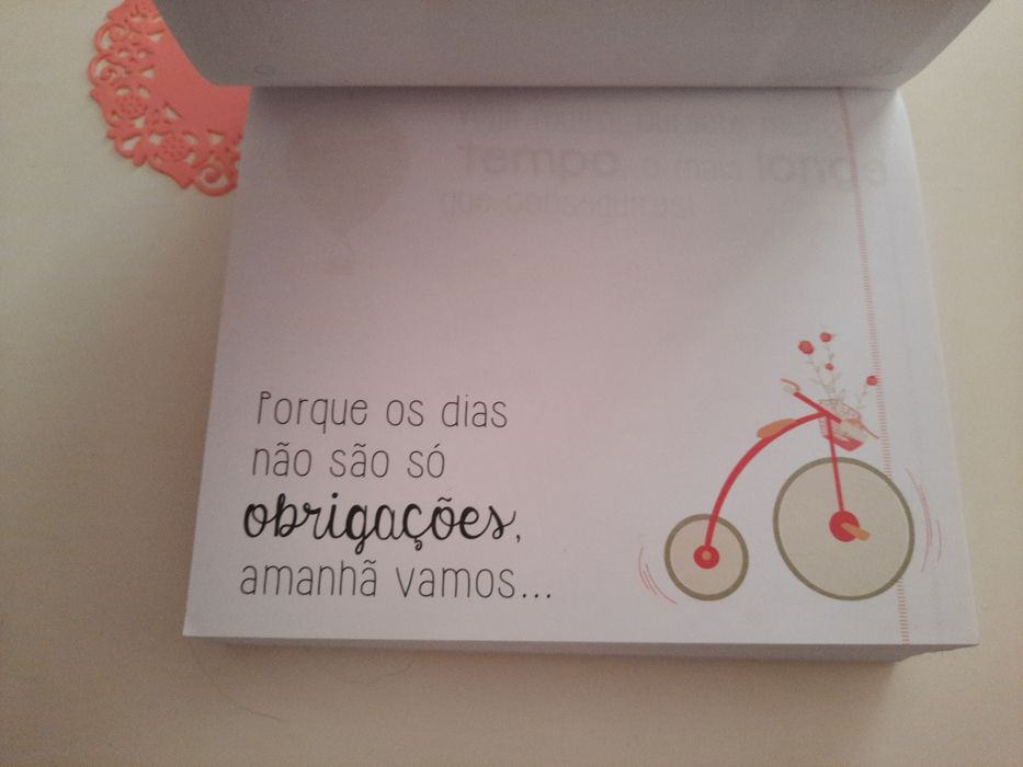 Bloco de notas inspirador
