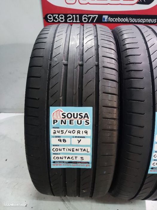 2 pneus como novos 245-40r19 continental - oferta dos portes