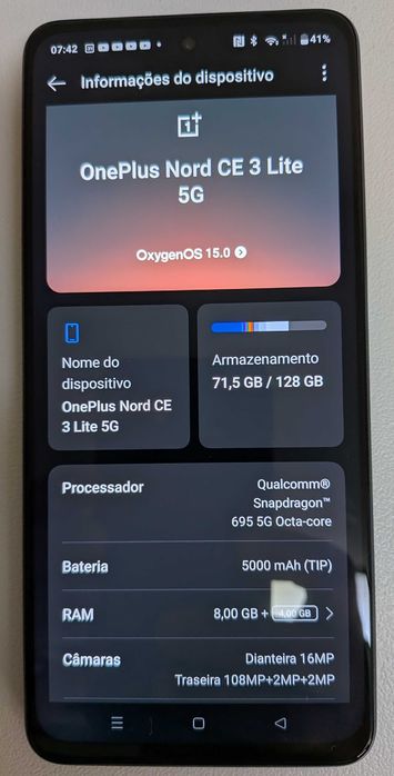 Telemóvel OnePlus Nord CE 3 Lite