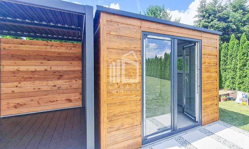 Schowek - Domek Ogrodowy 2,5X2,5M Okno Drewnopodobny Dach Spad  Id608