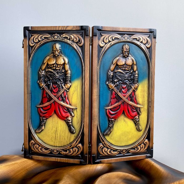 Подарункові дерев'яні нарди від виробника ручної роботи «Козак»