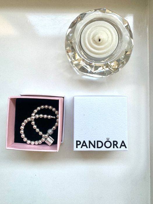 Pulseira de prata Pandora Beads & Pauvé