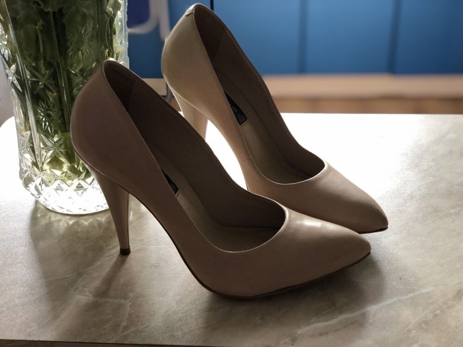 Туфли лодочки кожаные