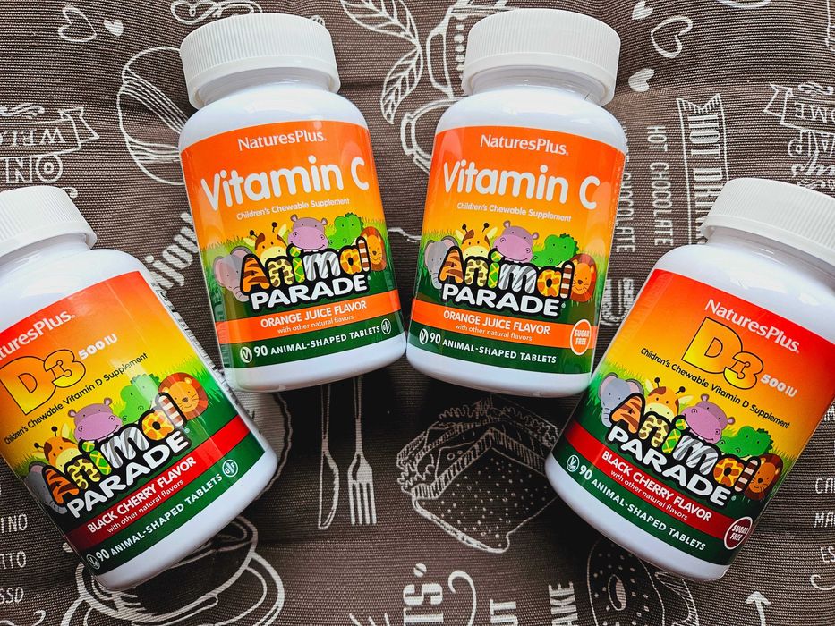 Animal parade дитячі вітаміни С Д кальцій магній цинк мульти для дітей