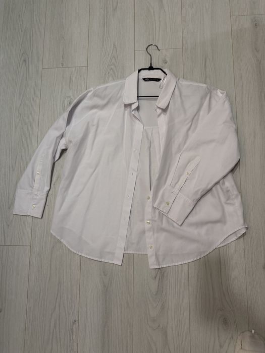 Біла вільна сорочка Zara розмір XL