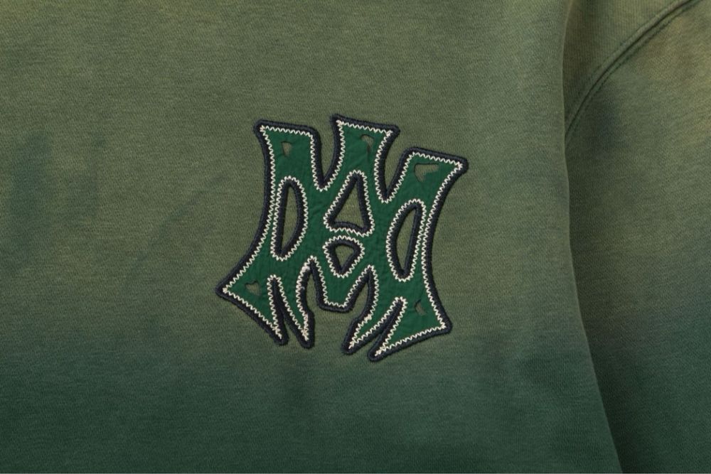 AMIRI зеленое черное худи мужское оверсайз унисекс винтажное оригинал