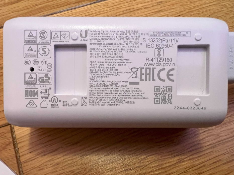 Injector Ubiquiti POE af 48V 15.36W