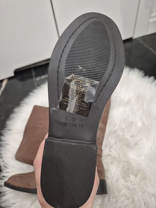 Kozaki zimowe brązowe nowe casual basic 38