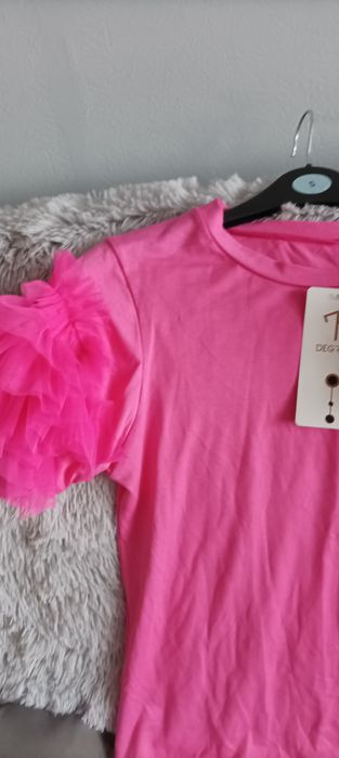 Bluzka damska z tiulowymi rękawkami