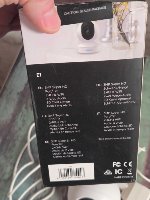 Поворотна бездротова камера Reolink E1 3MP