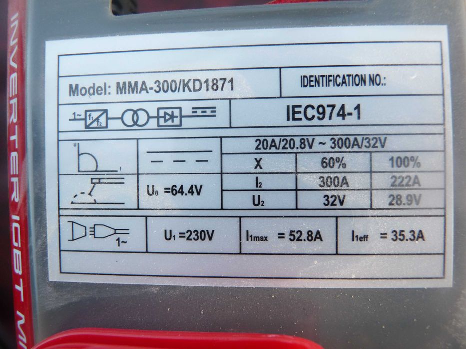 spawarka inwerterowa Kraft&Dele 300 A