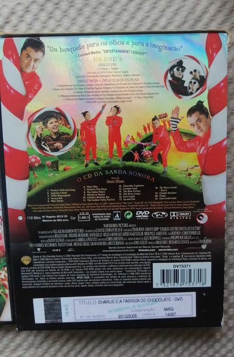 Charlie e a fabrica de chocolate Tim Burton 2 DVD 1 CD