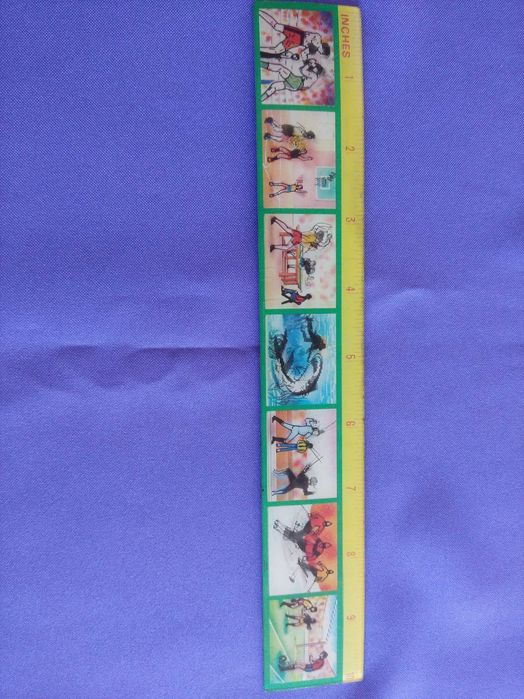 régua de 25 cm com animação dos desportos