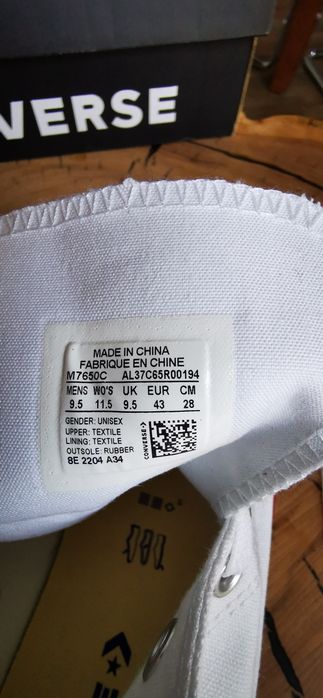 Buty Converse all star hi optical white Nr 43