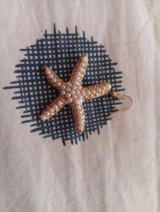 Brincos novos, em forma de estrela do mar