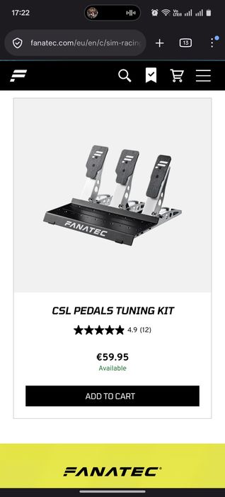Fanatec CSL Pedals Load Cell Kit + Tuning Kit