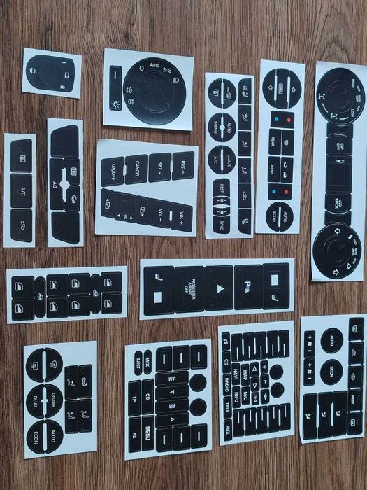 Наклейки на кнопки Renault VW Audi Mercedes Ford Citroen BMW Opel