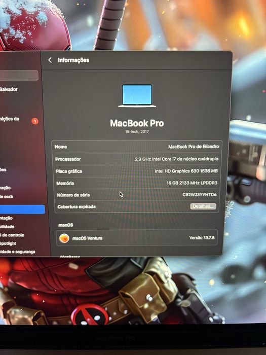 MacBook Pro 15” — 2017 | i7 | 16 GB RAM