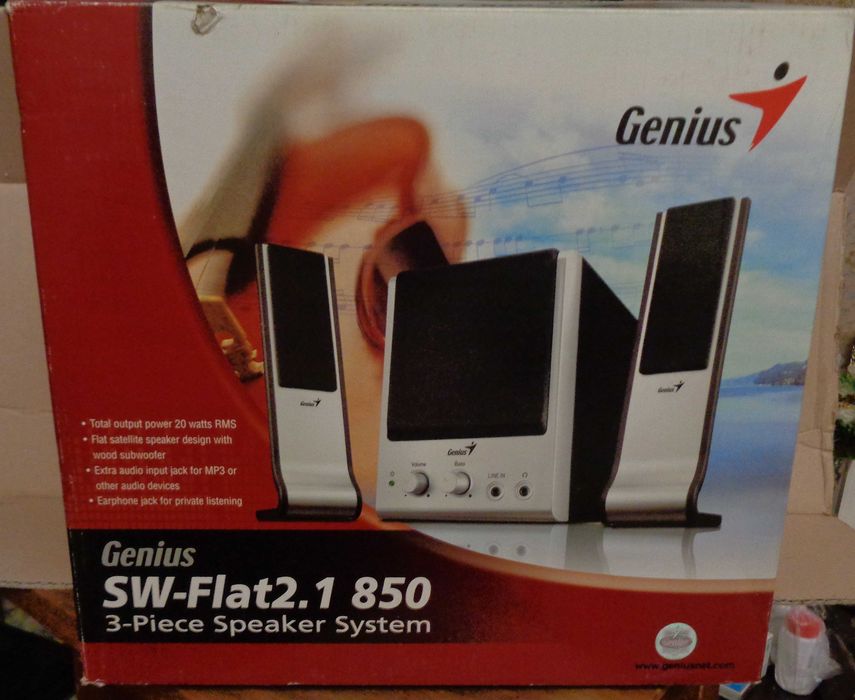 Акустическая система GENIUS SW-Flat2.1 850 сабвуфер сателлиты колонки