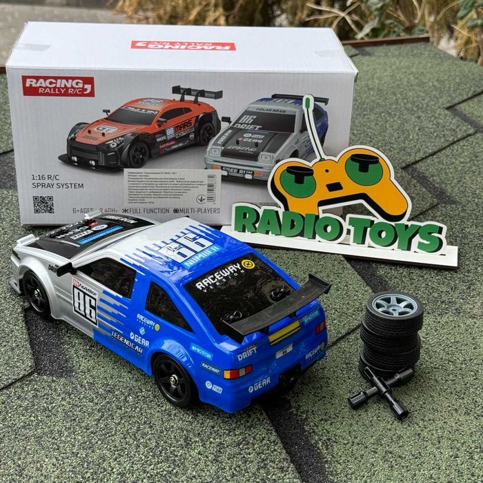 Машинка для дрифту на радіоуправлінні Toyota Trueno AE86 1:16 . Дрифт