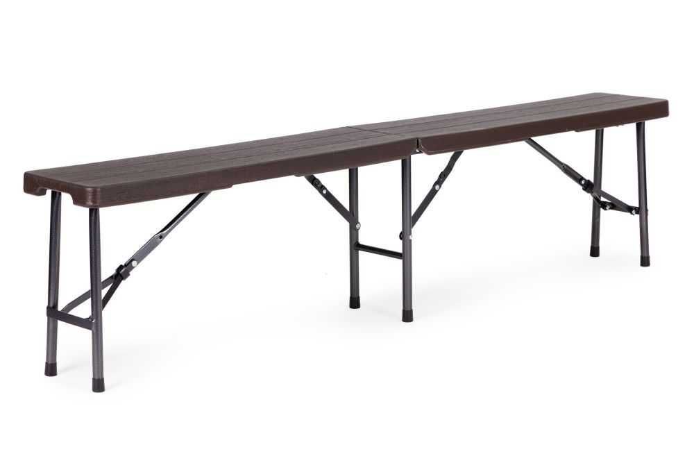 Meble ogrodowe CATERINGOWE kpl. 180cm stół + 2 ławki BROWN - PROMOCJA