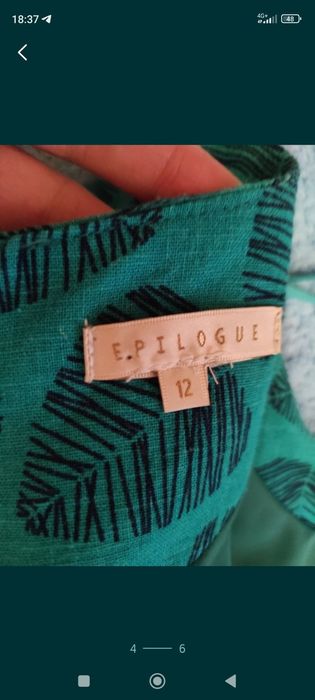 Практически новое очень  льняное платье р. 46 Англия