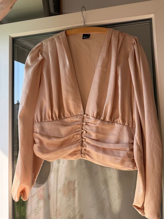 Romantyczna bluzka z bufkami vintage styl