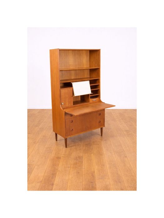 Sekretarzyk | kredens | regał | szafka tekowa vintage 1950s Dania
