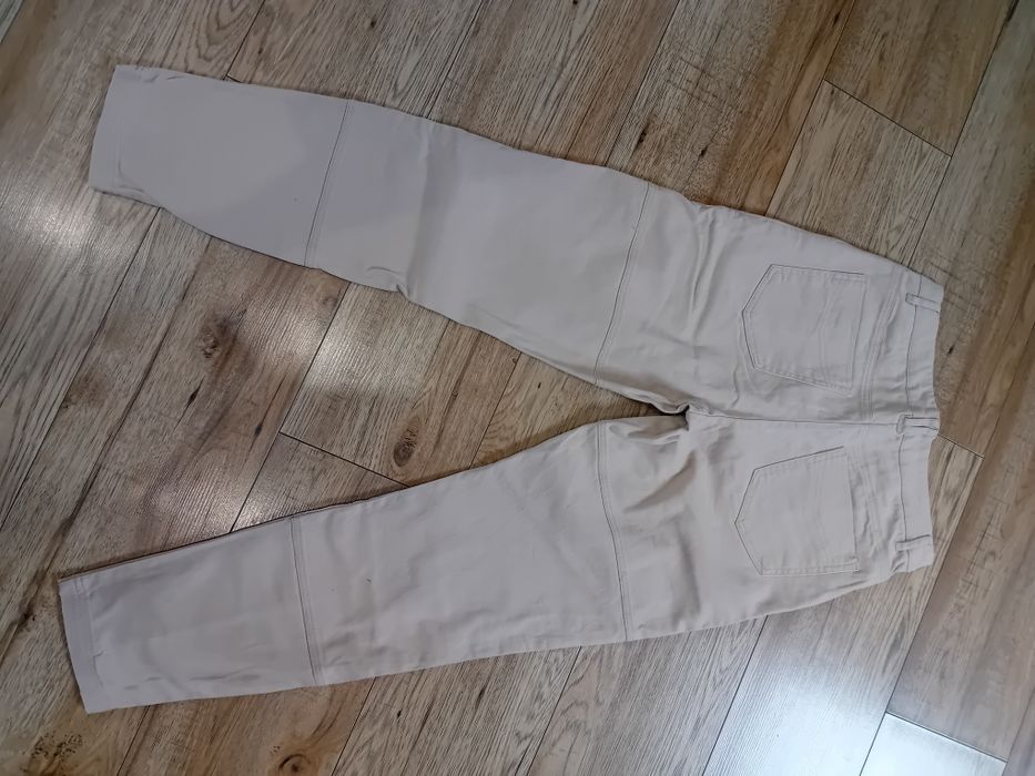 Spodnie beżowe S wysoki Stan