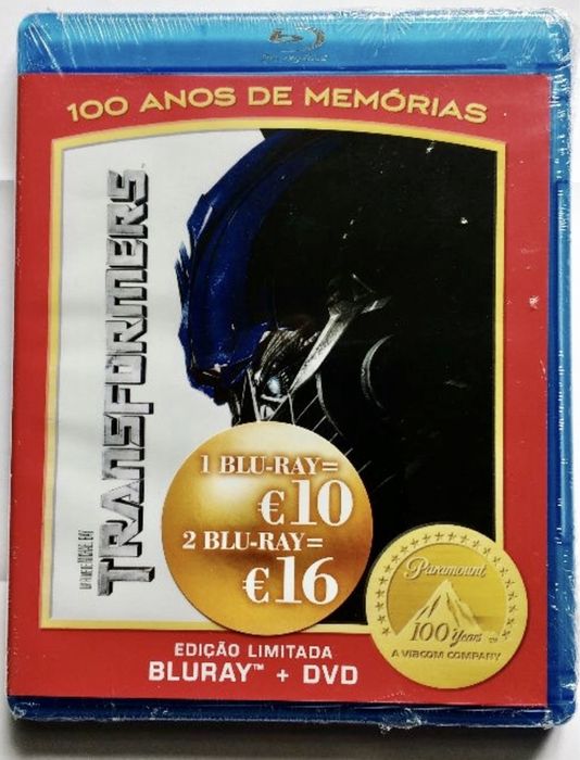 Bluray (Novo Selado) Transformers 1 - EDIÇÃO Especial 2 Discos o Blu-ray + o DVD