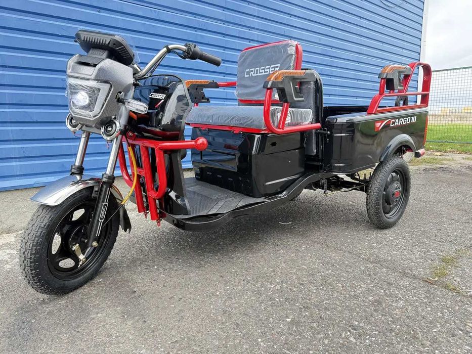 Електротрицикл вантажний CARGO 10 1500W 60V 32Ah (Чорний)