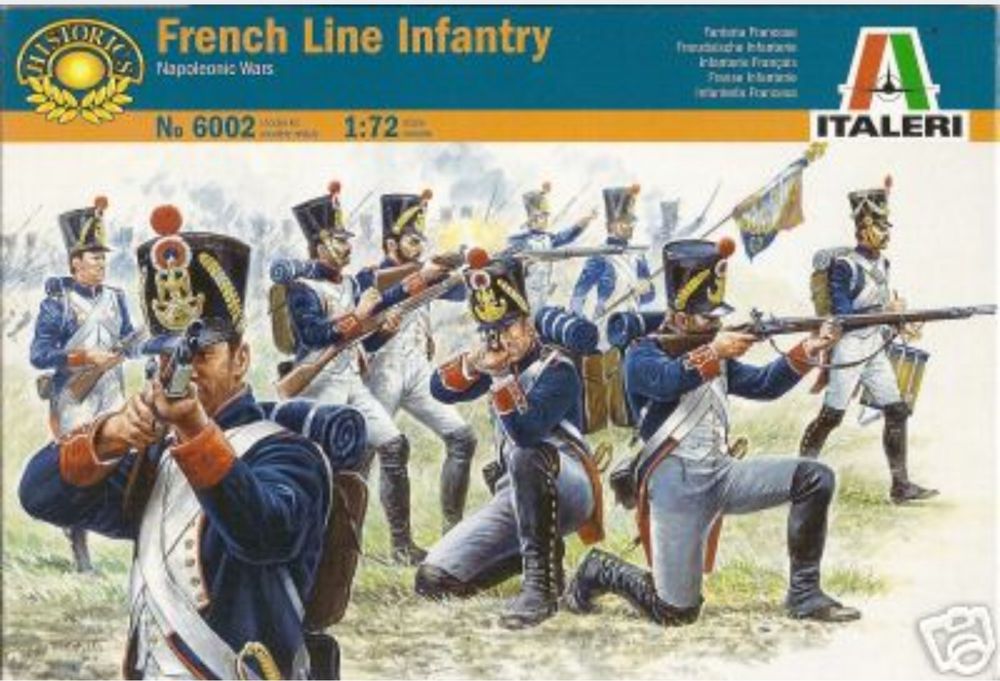 Figurki French Line Infantry Napoleonic model 1/72 Italeri 6002