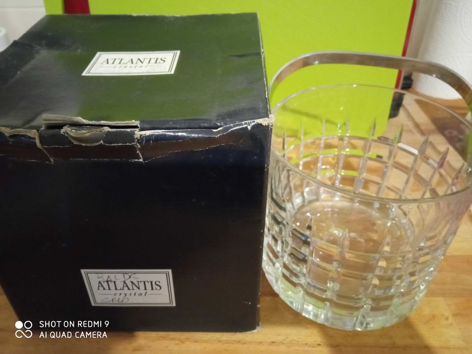 Anjo e Balde de Gelo- Cristal Atlantis + OFERTA