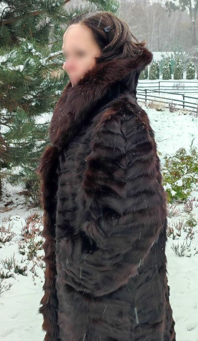 Futro damskie długie naturalne