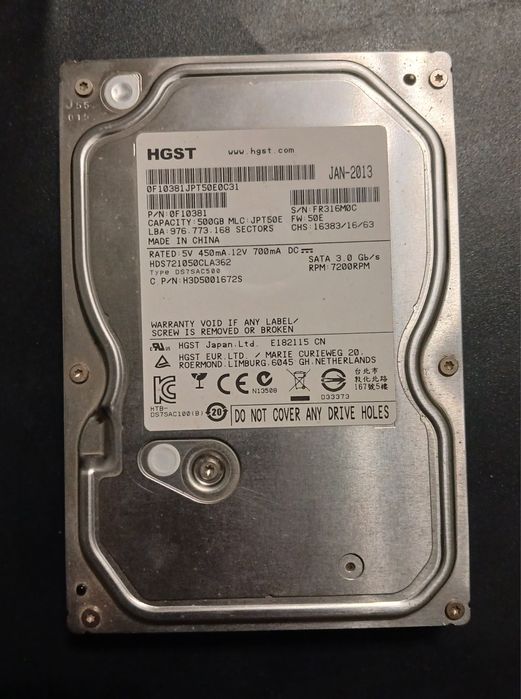 hitachi hdd 500gb - купити комп'ютери та комплектуючі - Ціна на OLX.ua