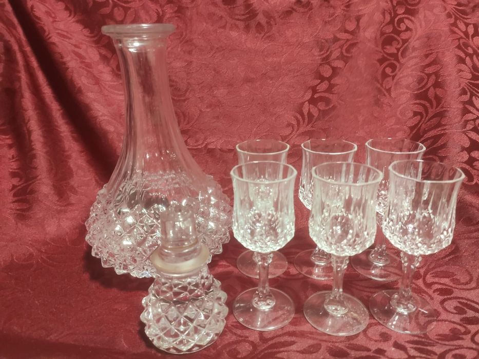 Conjunto copos de vinho do porto de cristal