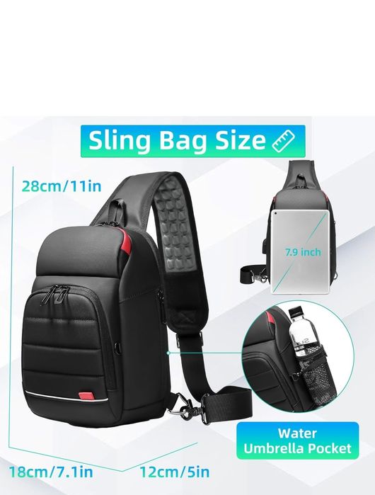 Mochila cruzada homem bolsa peito