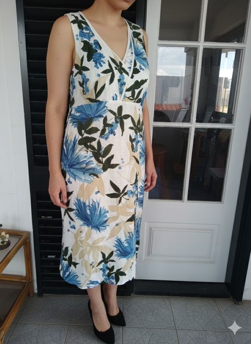 Vestido floral - Punto Roma - Tamanho 42