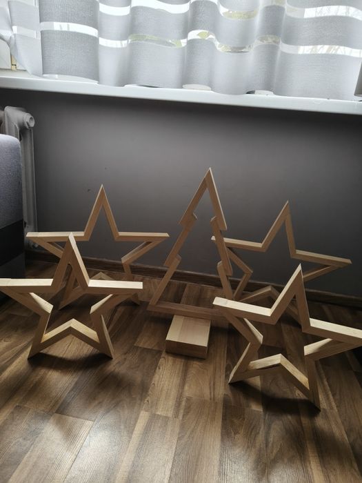 Ozdoby świąteczne wykonane z drewna