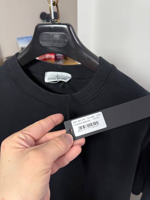 Stone island світшот класичний чорний новий