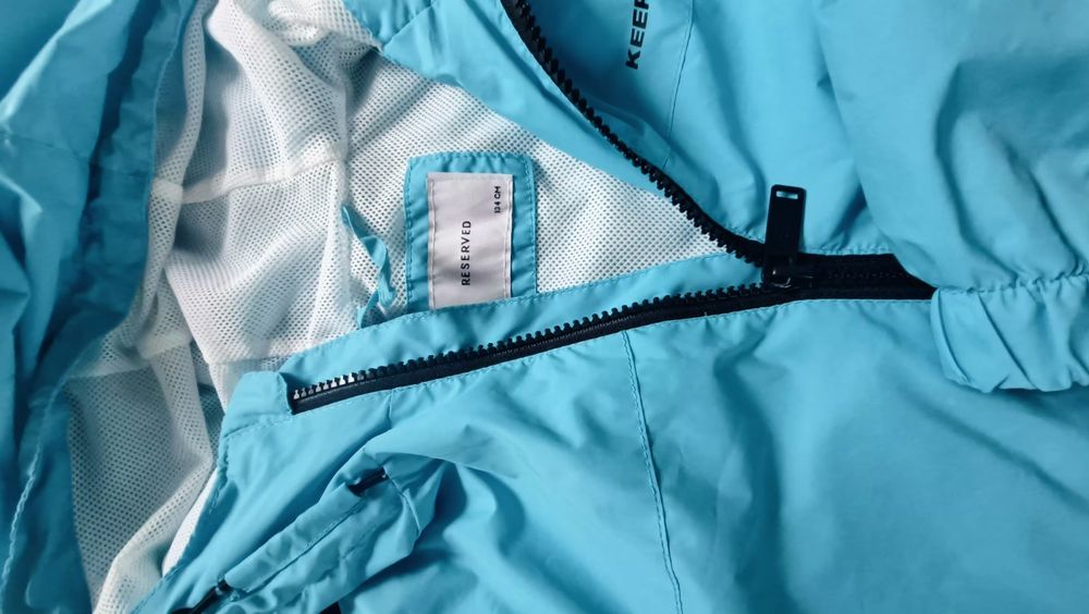 134 Reserved kurtka niebieska wiatrówka gratis  Crivit szara softshell