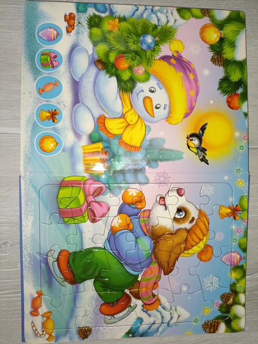 Розвиваюча книга-пазл Зустрічаємо свято з зимовою тематикою