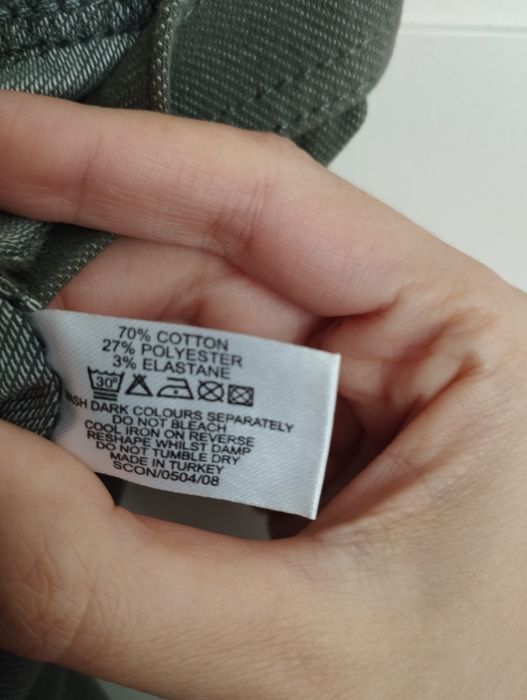 Cienkie legginsy khaki 40 bawełna Select