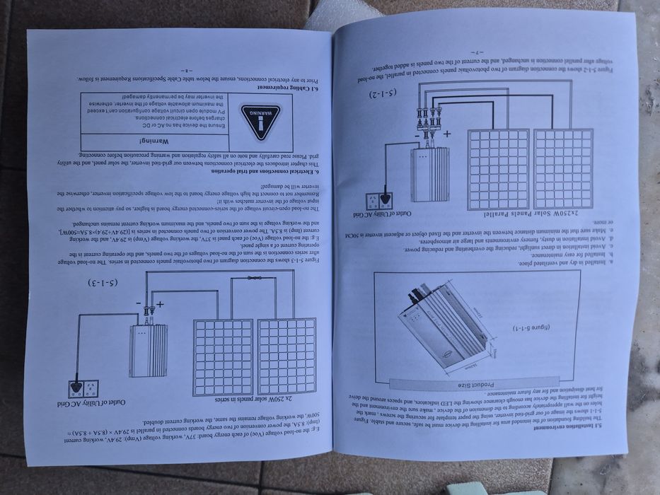Novo  inversor 600W solar