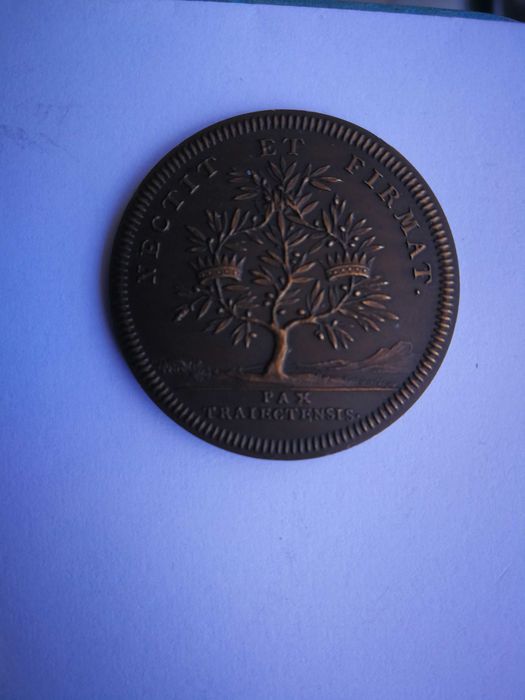 2 raras medalhas de bronze joannes v.d.g.portugal.rex