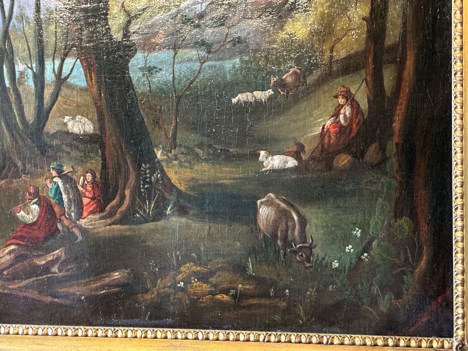 Pintura oleo sec XVIII escola Francesa