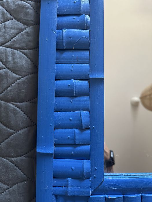 Espelho de Parede Vintage com Moldura Azul