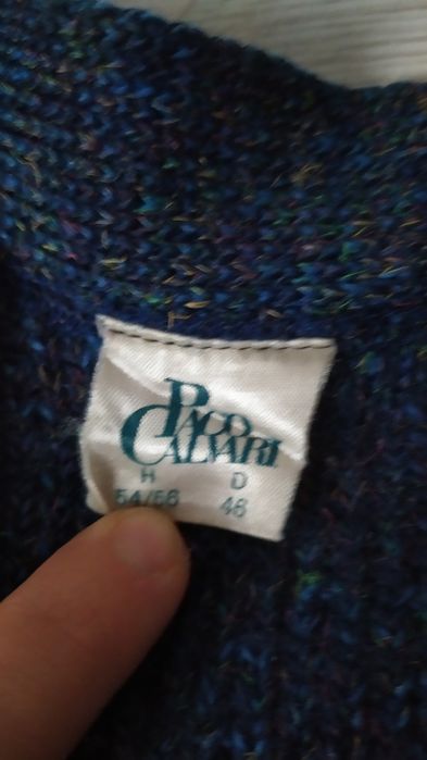 Męski niebieski sweter kardigan Paco Calvari