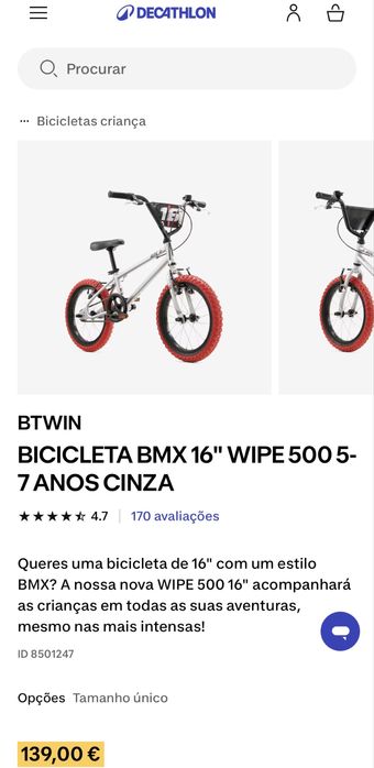 Bicicleta de criança em otimo estado