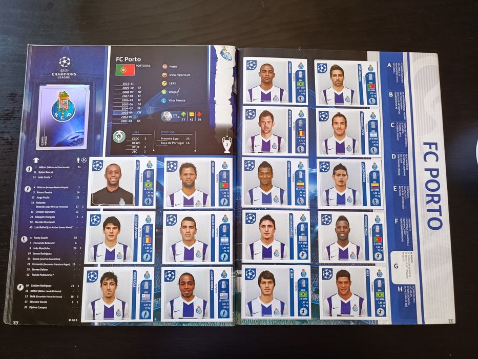 Caderneta futebol Champions 2011/2012 completa